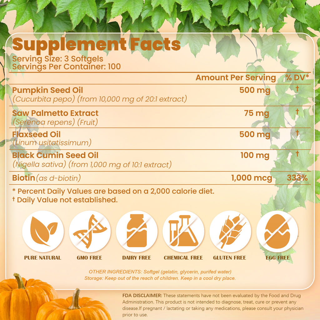 Pumpkin Seed Oil, 300 Softgels